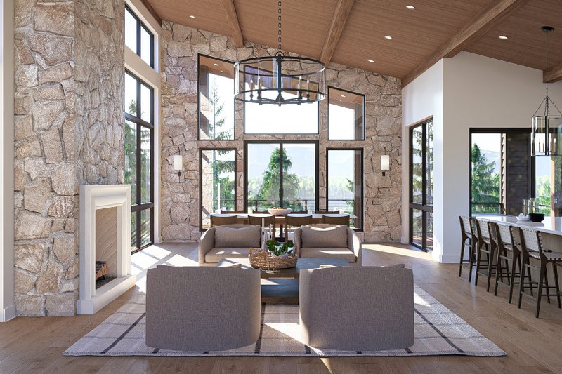 Home Plan - Interior - Family Room for Modern House Plan #455-814 - 1 bed, 1.5 bath