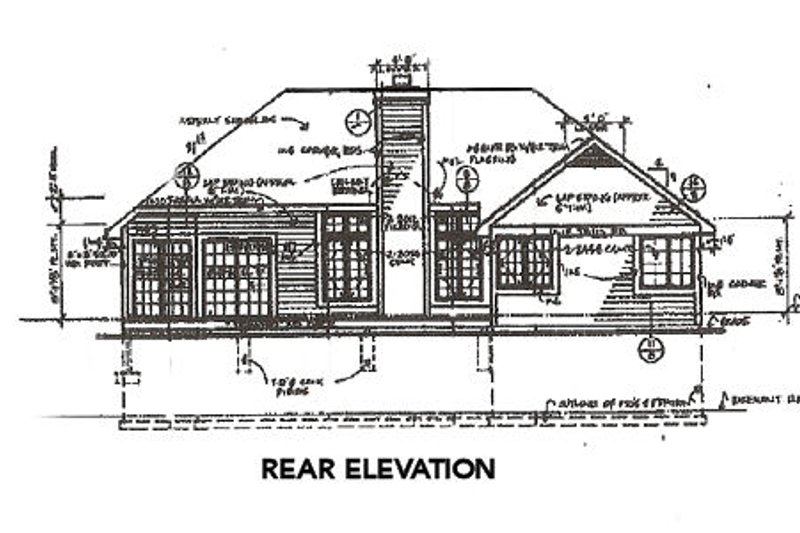 Home Plan - Exterior - Rear Elevation for Traditional House Plan #320-359 - 2 bed, 2 bath