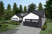 Contemporary Style House Plan - 3 Beds 2.5 Baths 1882 Sq/Ft Plan #20-2588 Exterior 