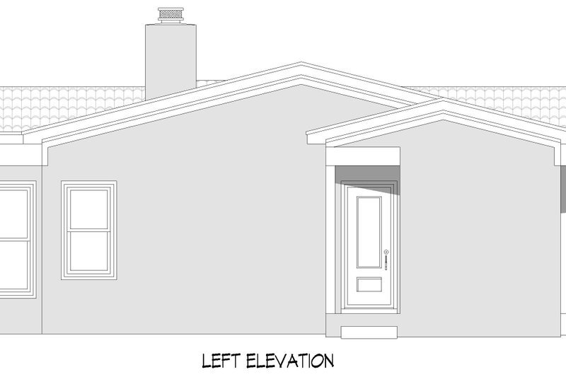 House Blueprint - Exterior - Other Elevation for Southern House Plan #932-1257 - 2 bed, 2 bath