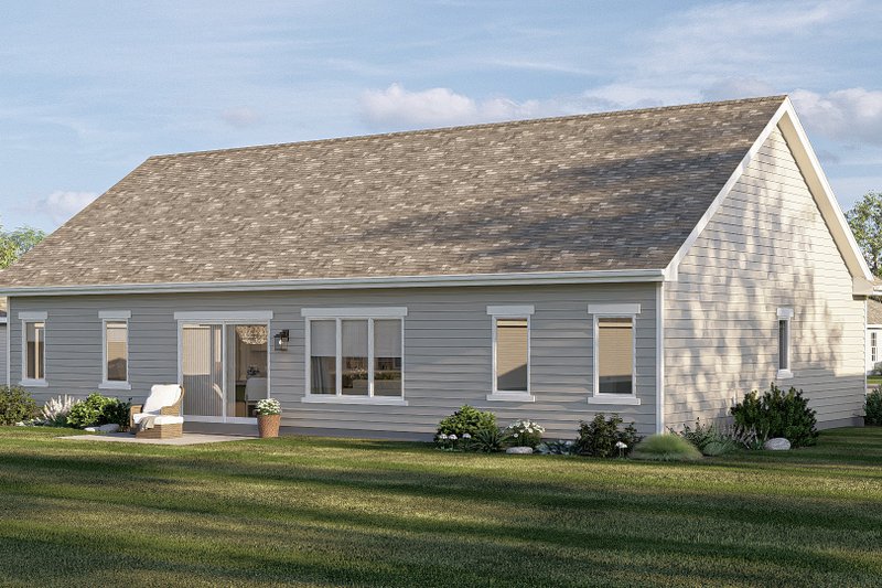 House Design - Exterior - Rear Elevation for Traditional House Plan #455-323 - 3 bed, 2 bath