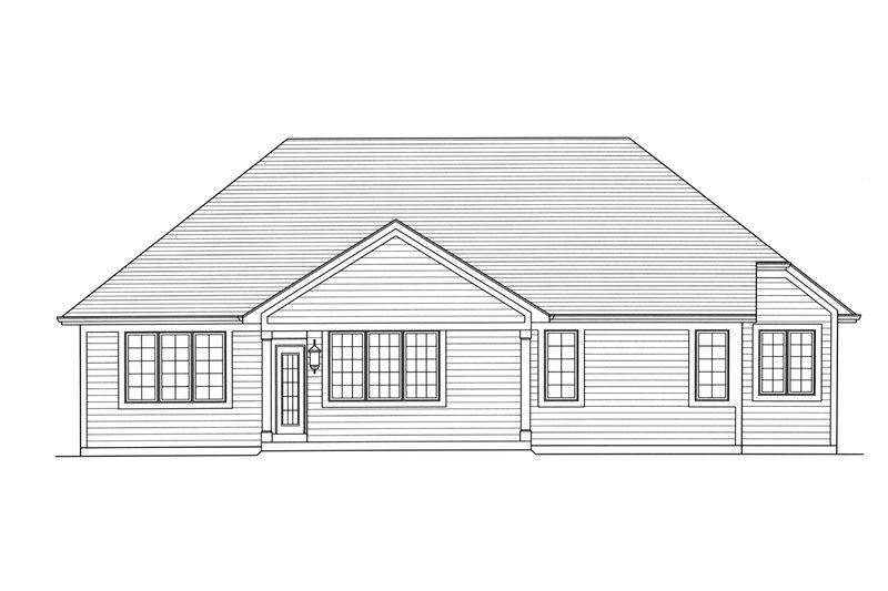 House Blueprint - Exterior - Rear Elevation for Country House Plan #46-914 - 3 bed, 2 bath