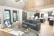 Cabin Style House Plan - 1 Beds 1 Baths 1260 Sq/Ft Plan #1109-10 Photo 