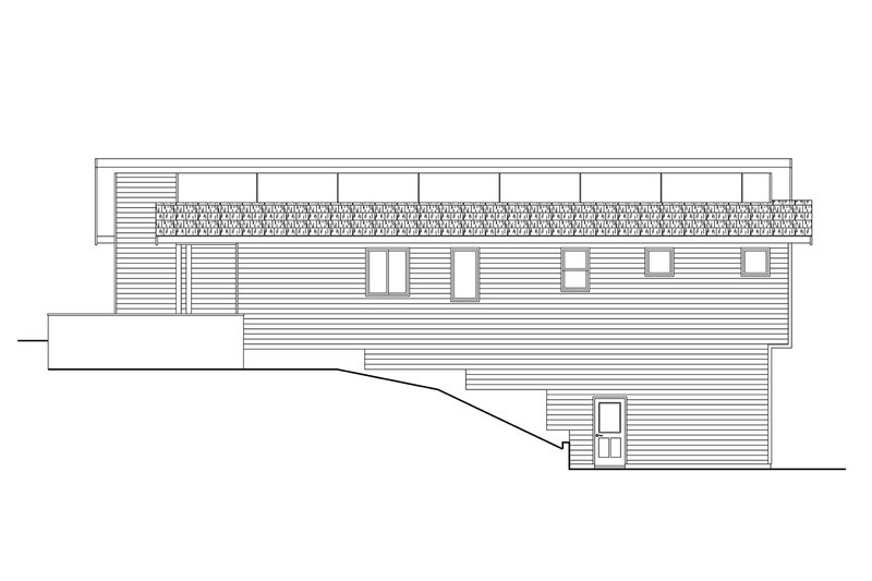 House Blueprint - Exterior - Other Elevation 2 for Modern House Plan #124-1426 - 3 bed, 2 bath