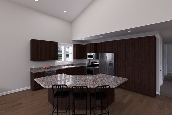 Interior - Kitchen for Cabin House Plan #1060-355 - 2 bed, 2 bath