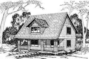 Cottage Exterior - Front Elevation Plan #124-298