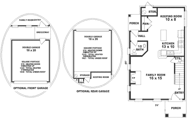 Southern Floor Plan - Main Floor Plan #81-104