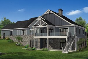 Exterior - Rear Elevation for Craftsman House Plan #1057-27 - 4 bed, 5.5 bath