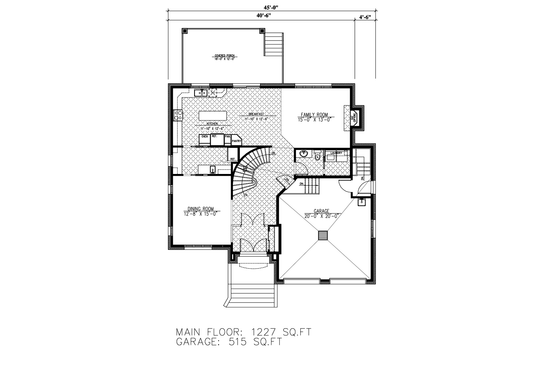 Floor Plan - Main Floor for European House Plan #138-387 - 4 bed, 2.5 bath