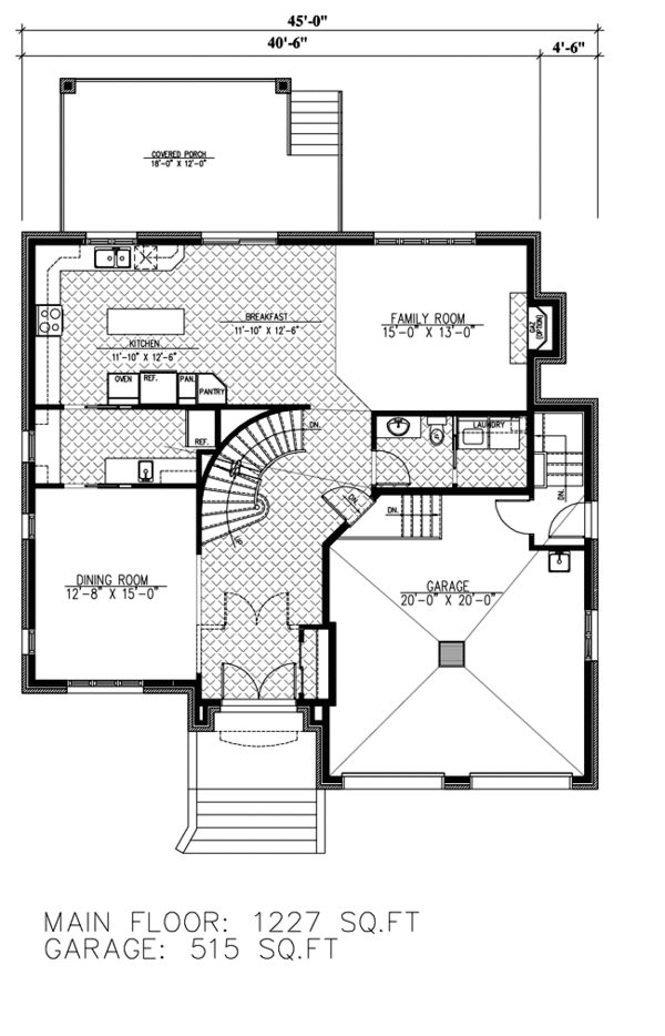 European Floor Plan - Main Floor Plan #138-387