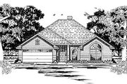 Traditional Style House Plan - 3 Beds 2 Baths 1342 Sq/Ft Plan #42-188 Exterior 
