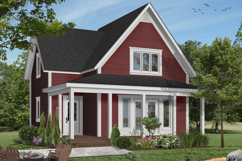 Home Plan - Cottage Exterior - Front Elevation Plan #23-598