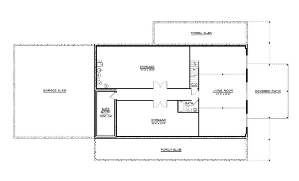 Barndominium Floor Plan - Lower Floor Plan #1064-393