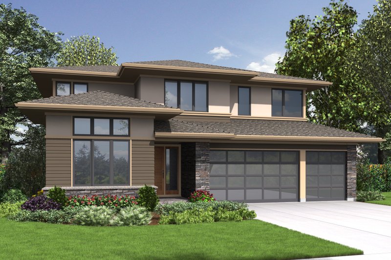 Architectural House Design - Contemporary Exterior - Front Elevation Plan #48-707