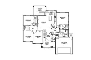 Floor Plan - Main Floor for Contemporary House Plan #1073-20 - 4 bed, 2.5 bath