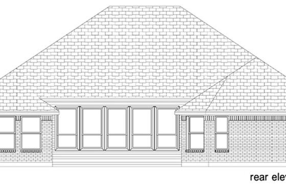Exterior - Rear Elevation for Traditional House Plan #84-605 - 3 bed, 2.5 bath