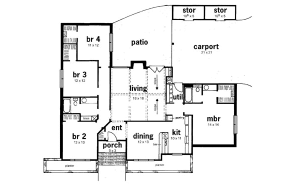 Home Plan - European Floor Plan - Main Floor Plan #36-152