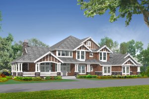 House Blueprint - Craftsman Exterior - Front Elevation Plan #132-178