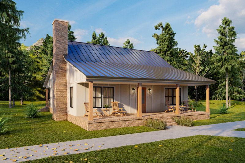 Farmhouse Style House Plan - 2 Beds 2.5 Baths 1550 Sq/Ft Plan #1117-13 Exterior