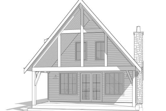 Exterior - Other Elevation 1 for Cabin House Plan #1114-2 - 2 bed, 2 bath