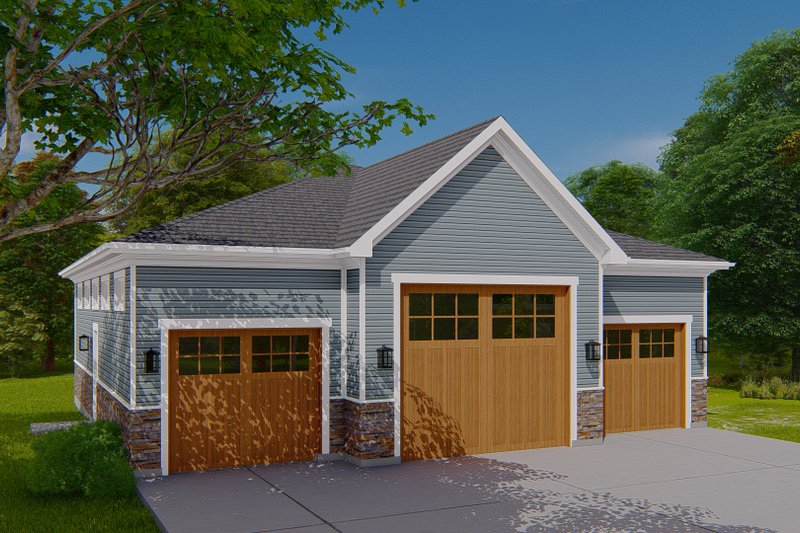 Architectural House Design - Exterior - Front Elevation 3 for Craftsman House Plan #1060-156, 1 bath
