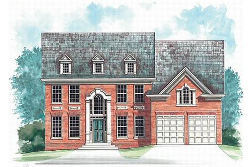 Architectural House Design - Colonial Exterior - Front Elevation Plan #119-260