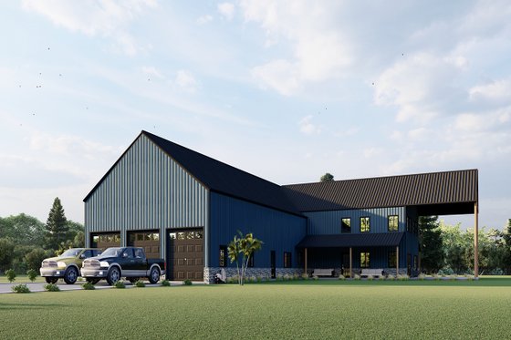 Exterior - Other Elevation 1 for Barndominium House Plan #1107-32 - 4 bed, 3.5 bath