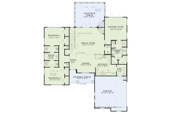Floor Plan - Main Floor for Farmhouse House Plan #17-2313 - 4 bed, 4 bath