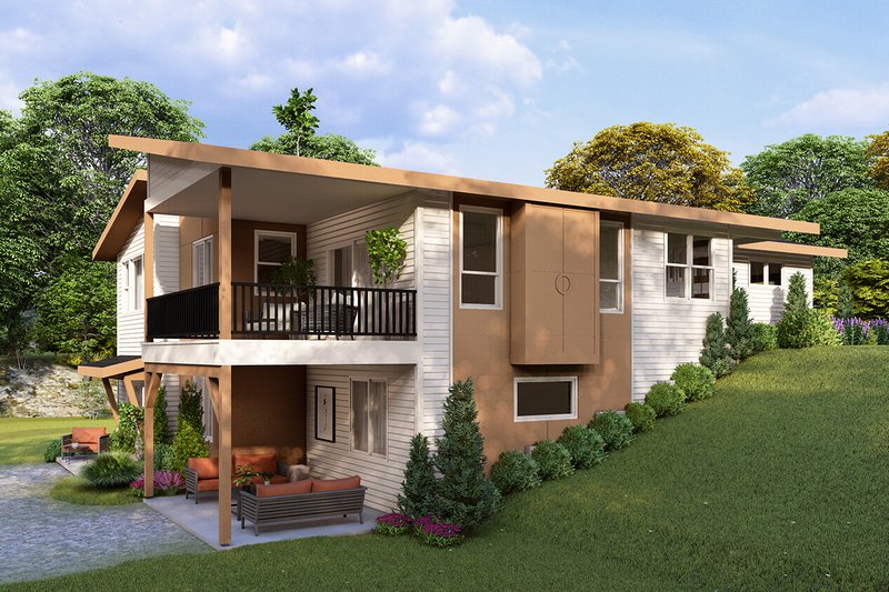 House Design - Exterior - Other Elevation for Modern House Plan #124-1412 - 3 bed, 2.5 bath