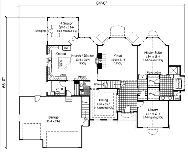 European Floor Plan - Main Floor Plan #51-170