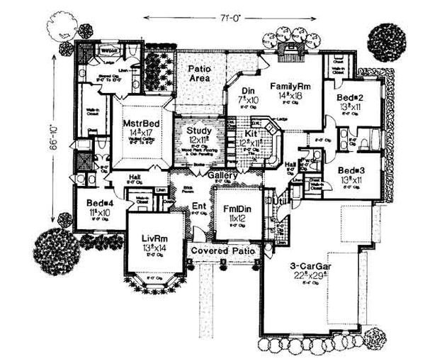 Colonial Floor Plan - Main Floor Plan #310-711