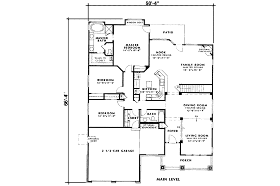 Floor Plan - Main Floor for Traditional House Plan #312-342 - 3 bed, 2 bath