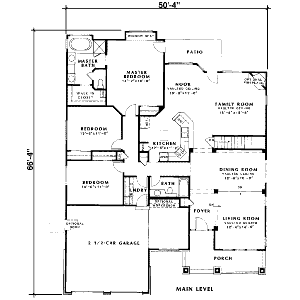 Traditional Floor Plan - Main Floor Plan #312-342