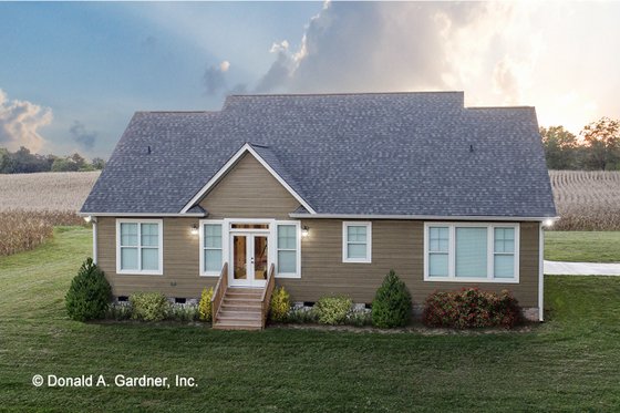 Exterior - Rear Elevation for Craftsman House Plan #929-428 - 3 bed, 2 bath