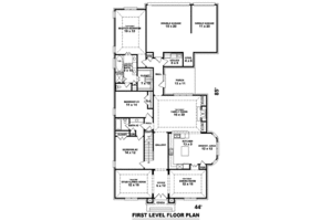 Floor Plan - Main Floor for European House Plan #81-1281 - 4 bed, 3 bath
