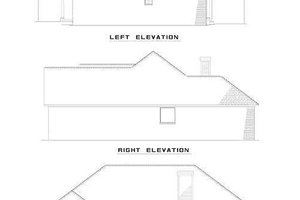 Exterior - Rear Elevation for Traditional House Plan #17-595 - 3 bed, 2 bath