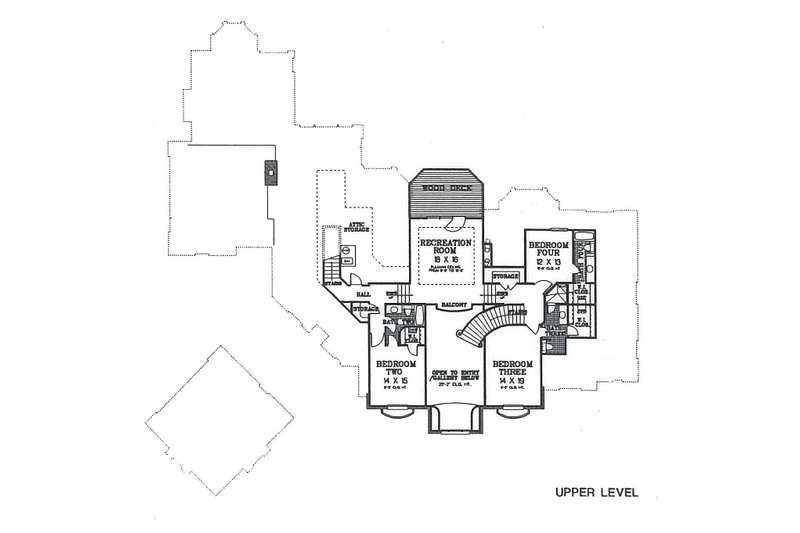 Home Plan - Floor Plan - Upper Floor for European House Plan #310-354 - 5 bed, 5.5 bath
