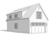 Farmhouse Style House Plan - 1 Beds 1 Baths 893 Sq/Ft Plan #1114-55 Exterior 