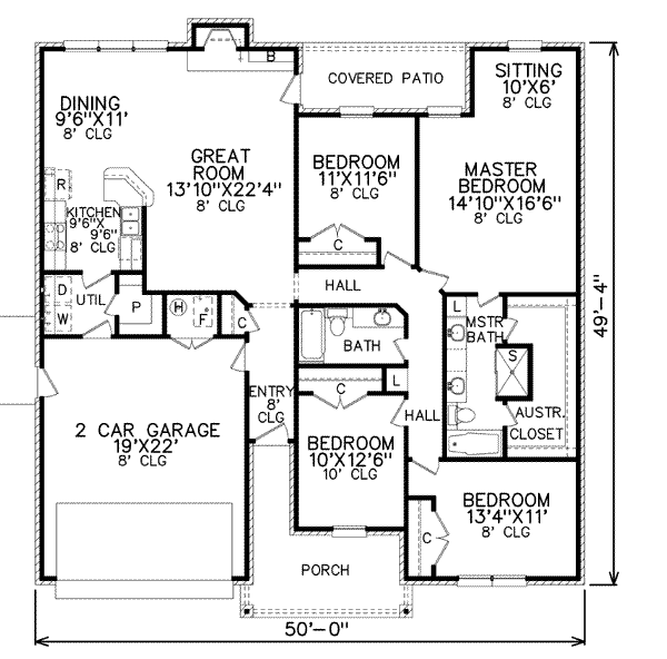 European Floor Plan - Main Floor Plan #65-374