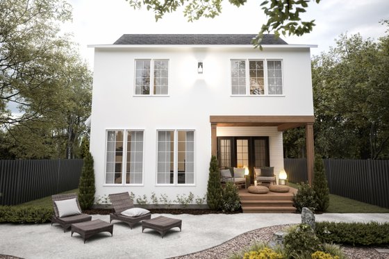 Exterior - Rear Elevation for Classical House Plan #23-2813 - 4 bed, 3.5 bath