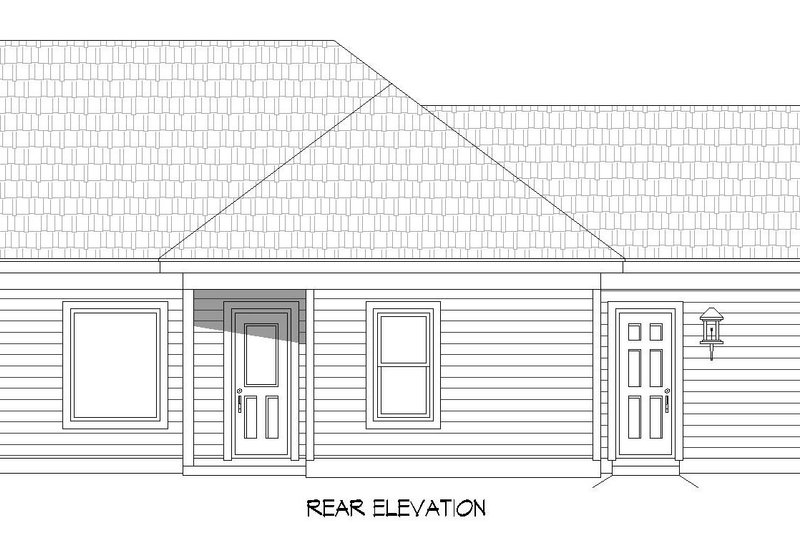 Dream House Plan - Exterior - Rear Elevation for Traditional House Plan #932-536 - 3 bed, 2 bath