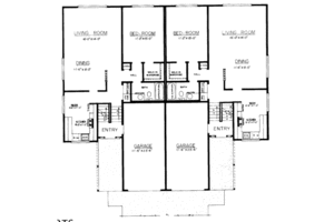 Floor Plan - Main Floor for Traditional House Plan #303-198 - 3 bed, 2 bath