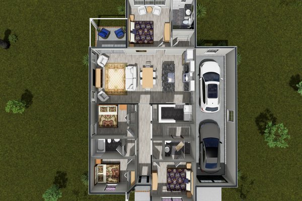 Architectural House Design - Floor Plan - Main Floor 1 for Cottage House Plan #513-2467 - 4 bed, 3 bath