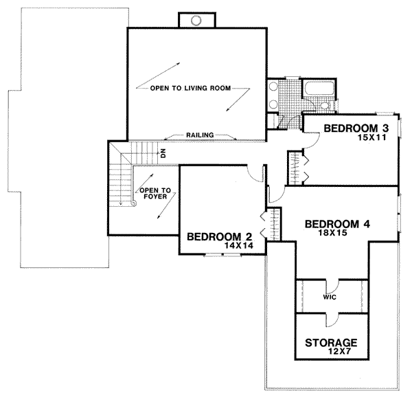 Dream House Plan - European Floor Plan - Upper Floor Plan #56-194