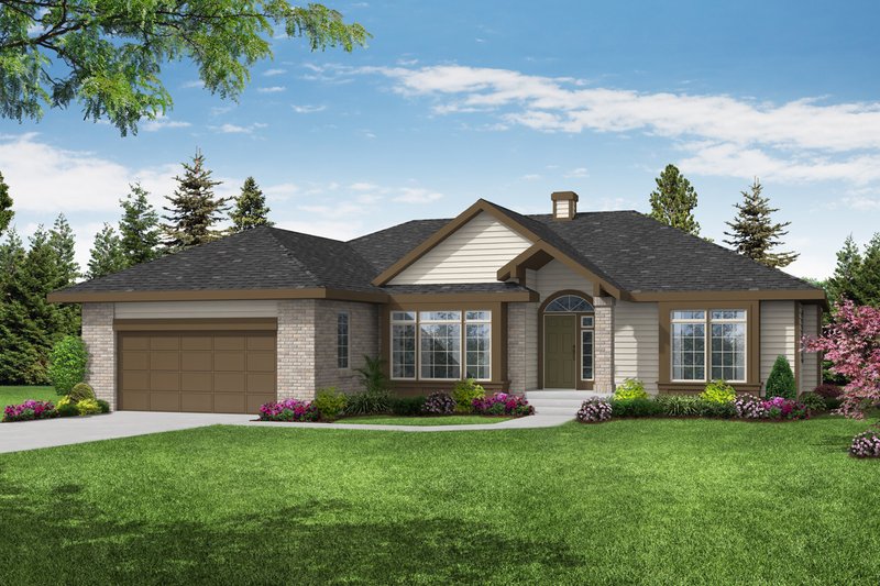 House Blueprint - Exterior - Front Elevation Plan #124-105