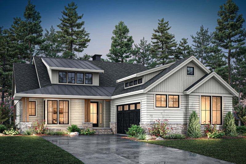 Dream House Plan - Craftsman Exterior - Front Elevation Plan #1070-105
