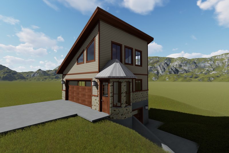 Dream House Plan - Exterior - Front Elevation 3 for Modern House Plan #1060-72, 0 bath