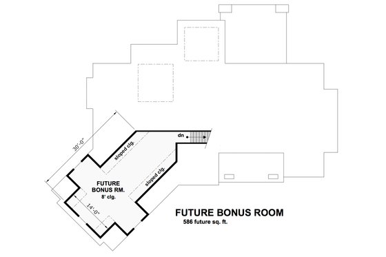 Floor Plan - Upper Floor for Craftsman House Plan #51-573 - 4 bed, 3 bath