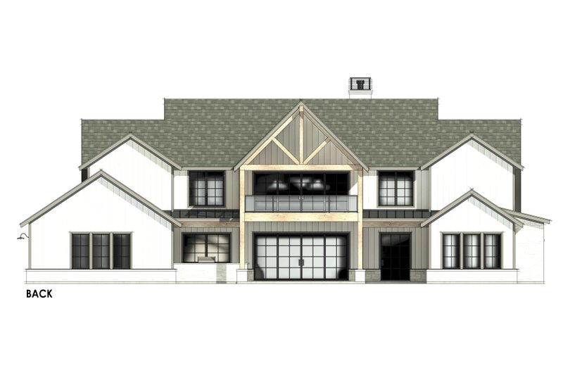 Home Plan - Exterior - Rear Elevation 3 for Country House Plan #1096-3 - 4 bed, 4.5 bath