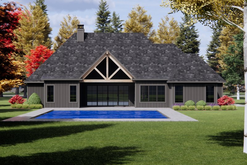 Dream House Plan - Exterior - Rear Elevation for European House Plan #1096-139 - 4 bed, 3.5 bath